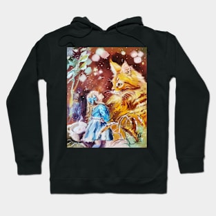 Alice in Wonderland and big Maine Coon Cat Hoodie